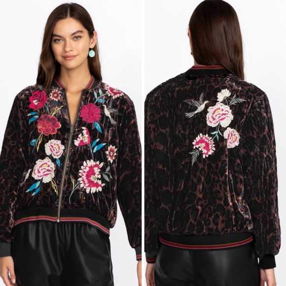 Johnny Was Junia velvet Quilted Bomber Jacket Size XS - Picture 1 of 13